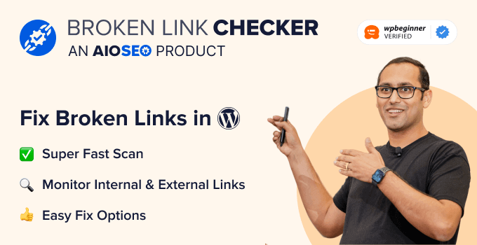 introducing broken link checker for wordpress by aioseo